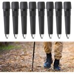 Alpenstock pointe, 8 pices alpenstock pointe en acier tungstne carbone trekking remplacement de pointe ...