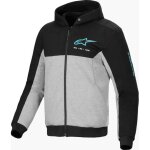 Alpinestars chrome v2 duo sport sweat a capuche zipp� de moto, noir - gris - bleu, taille 2xl pour hommes ...