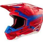 Alpinestars s - m5 action 2 2024 casque de motocross, rouge - bleu, taille xl pour hommes