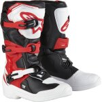 Alpinestars tech 3s bottes de motocross pour jeunes, noir - blanc - rouge, taille 38
