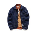 Amekaji - veste a rayures losaditives pour l'outillage, chemises en denim, camping en plein air, travail, ... Amekaji - veste a rayures losaditives pour l'outillage, chemises en denim, camping en plein air, travail, ...