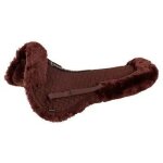 Amortisseur pour cheval en peau de mouton br equitation full mixte marron