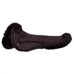 Amortisseur pour cheval en peau de mouton br equitation pony mixte noir