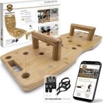 Planche push up - underscore - amplitude pro - pliable 81cm - elastiques inclus - guide 30 en 1.