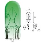 Ampoule 24v 5w t10 w2. 1x9. 5d vert w5w wedge verre voiture camion clignotant tableau de bord voyant ...