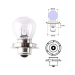 Ampoule 6v 35w p26s projecteur phare feu lampe scooter moto mobylette avant