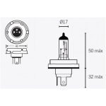 Ampoule h4 p45t 12v 60 / 55w flosser 625545 neuf pour auto moto scooter