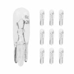 Ampoule - lampe standard 6v 1, 2w culot w2x4, 6d bulb t5 wedge blanc (compteur et clignotant) (boite ...