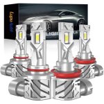 Ampoules led h11 + 9005 18000lm 6500k blanc, remplace halognes / xnon, ip68 etanche, plug & play, kit ...