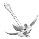 Ancre à grappin pliable de 3, 3 lb, en acier inoxydable galvanisé, pour bateau marin, yacht, radeaux, ... Ancre à grappin pliable de 3, 3 lb, en acier inoxydable galvanisé, pour bateau marin, yacht, radeaux, ...
