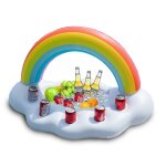 Anneau de natation gonflable arc - en - ciel, plateau de bar a bire, sous - verre d'eau d't, jouets ...