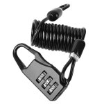 Antivol pour casque de moto, antivol pour casque de v�lo, antivol par c�ble a 3 chiffres