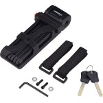 Antivol a maillons pour vlo, en acier, sr et robuste, avec support inclus, 2 clefs, 85 cm, pliant, ...