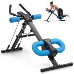 Appareil abdos & fessiers merach, 5 niveaux, inclinaison rglable, ecran lcd, charge 200kg, coussin u, ...