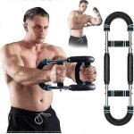 Appareil d'exercice pour bras twister - barre d'entranement a ressort rglable pour le renforcement ...