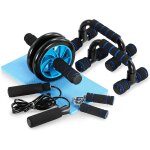 Appareils de fitness 5 en 1 roue abdominale + poigne de pompe + corde a sauter + pince a main + tapis ...