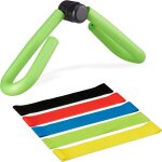 Appareil de musculation pour cuisses, 5 elastiques, bras & jambes, polyvalent, petite presse, multicolore ...