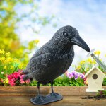 Appt artificiel en plastique pour la chasse, faux corbeau, appt artificiel pour la simulation d'oiseaux ...