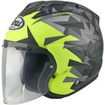 Arai sz - r evo mimesis casque jet, noir - gris - jaune, taille m pour hommes