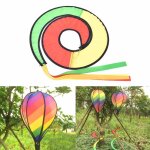 Arc - en - ciel color chaud / grille air ballon rayure vent spinner jardin yard tente accessoires dcor ...
