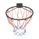 Arceau de basket - ball mural malibu diam�tre 45 cm et filet � fixation murale incluse - noir