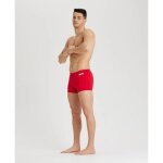Arena slip de bain boxer team solid homme fr 85 rouge / blanc