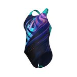 Arena - women's flow swimsuit v back lb - maillot de bain taille 34, bleu
