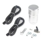 Argent bidon de r�cup�ration d'huile de billette en aluminium avec plaque de d�flecteur pour ford 04 ...