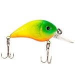 Artificiel gabarit leurres crankbait pche 8cm led mini leurres de pche appts hameon triple wobblers ...
