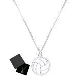 Asas - collier de volleyball creux en acier inoxydable - collier de volleyball minimaliste - bijoux de ...