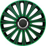 Asd tech pp 5135g pack de 4 enjoliveurs design lemans 15'' noir / vert Asd tech pp 5135g pack de 4 enjoliveurs design lemans 15'' noir / vert