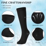 Asfasfq - 2 paires chaussettes de compression bas de contention voyage avion pour hommes et femmes chaussette ...