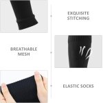 Asfasfq - lot de 2 paires de chaussettes de football noires de 40 cm pour homme, noir , 40 - 50