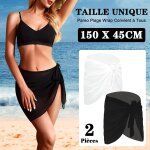 Asfasfq - 2 pièces pareo femme plage, mousseline wrap de plage, sarong paréo cache - maillot couverture ... Asfasfq - 2 pièces pareo femme plage, mousseline wrap de plage, sarong paréo cache - maillot couverture ...