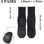 Asfasfq - 3 paires chaussette de football chaussettes de sport enfant, grip socquette chaussette antidrapante ...