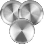 Asfasfq - 3pcs plats de service en inox plateau assiettes rondes en acier inoxydable plates assiettes ... Asfasfq - 3pcs plats de service en inox plateau assiettes rondes en acier inoxydable plates assiettes ...