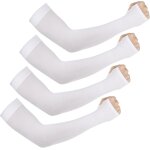 Asfasfq - lot de 4 paires de manchons anti - uv pour homme et femme, manches de protection contre le ...