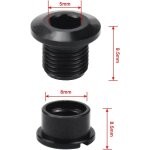 Asfasfq - 5 pièces vélo boulons a chaîne simple, 7075 alliage d'aluminium boulons de plateau de pédalier, ... Asfasfq - 5 pièces vélo boulons a chaîne simple, 7075 alliage d'aluminium boulons de plateau de pédalier, ...