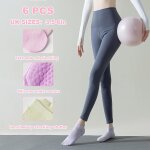 Asfasfq - lot de 6 paires de chaussettes antidérapantes pour yoga et pilates ¿ respirantes, antidérapantes ... Asfasfq - lot de 6 paires de chaussettes antidérapantes pour yoga et pilates ¿ respirantes, antidérapantes ...