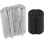Asfasfq - 70 piquets de fixation et 30 rondelles, 15 cm piquets de tente, piquet ancrage de terre, agrafes ... Asfasfq - 70 piquets de fixation et 30 rondelles, 15 cm piquets de tente, piquet ancrage de terre, agrafes ...