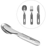 Asfasfq - antarcti set d'ustensiles de camping en acier inoxydable couteau, fourchette, cuillre et couverts ...