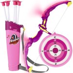 Asfasfq - arc et flche enfants kit, tir a l'arc pour enfants avec des lumires led, 6 flches de ventouses, ...