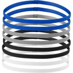 Asfasfq - avodova bandeau de sport enfants, 8 pcs bandeaux de fitness mince, serre tte elastique antidrapant ...