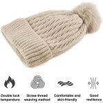 Asfasfq - bonnet d'hiver pour femme, bonnet chaud en tricot torsadé avec doublure en polaire thermique, ... Asfasfq - bonnet d'hiver pour femme, bonnet chaud en tricot torsadé avec doublure en polaire thermique, ...
