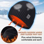 Asfasfq - bonnet en tricot thermique pour homme et femme avec doublure chaude en polaire - bonnet d'hiver ...