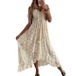 Asfasfq - cache - maillots de bain bikini longue dcollet col en v en bretelle robe de plage sans manches ...