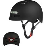 Asfasfq - casque de vlo avec phare led intgr et casque arrire lger pour hommes et femmes