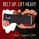 Asfasfq - ceinture de musculation en cuir ¿ 10 mm d'paisseur, 15 cm de large ¿ boucle a levier robuste ...