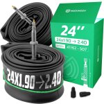 Asfasfq - chambre a air 24 pouces - 24x1. 90 a 2. 40 (etrto 47 - 62 / 507) - lot de 2 - valve presta ...