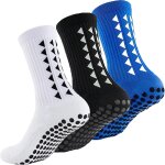 Asfasfq - chaussettes de football antidrapantes avec picots grip ¿ semelle coussine ¿ renfort pointe ...